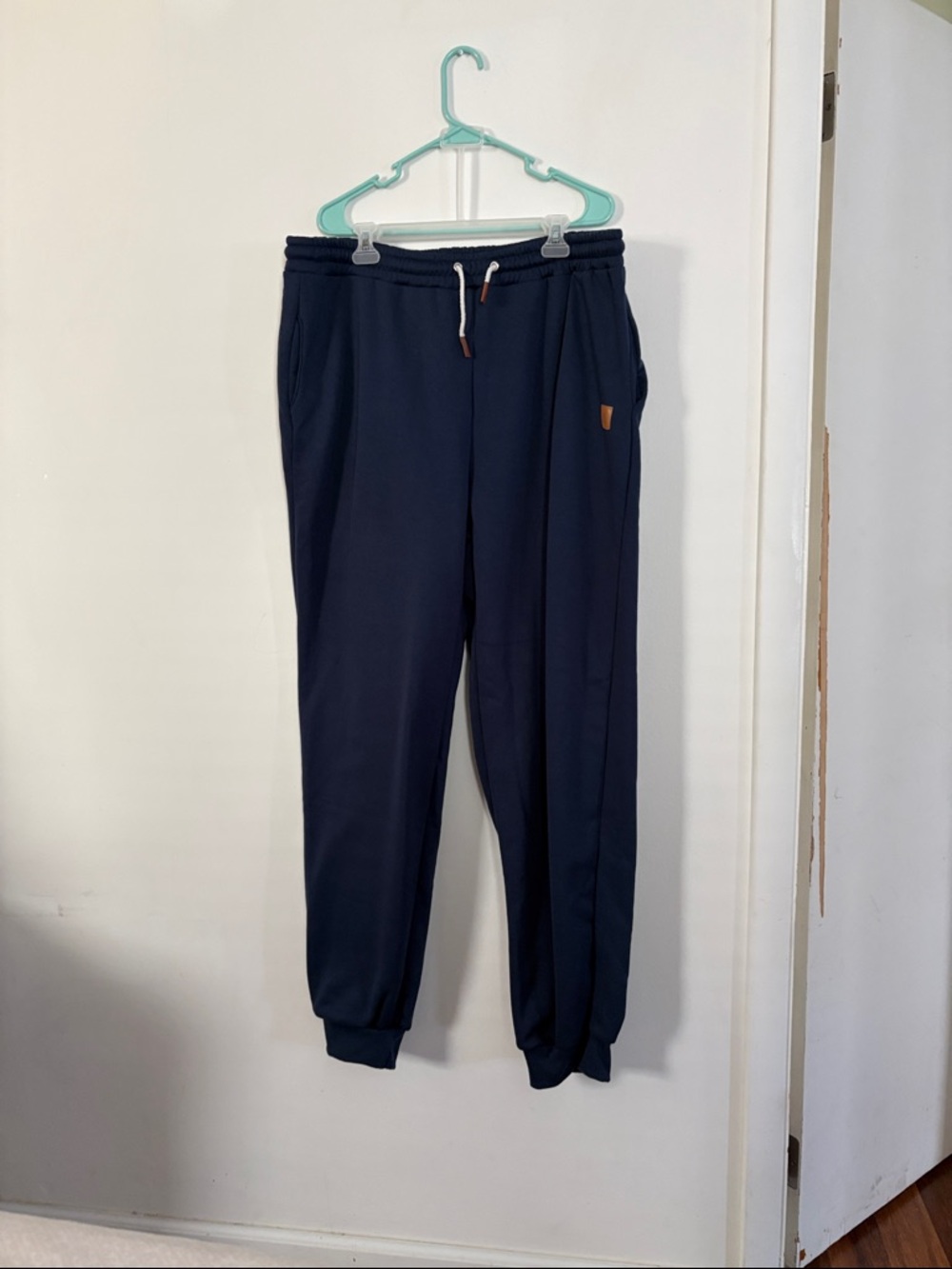 Men's Navy Jogger Pants - Casual Drawstring Sweatpants